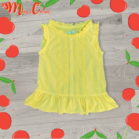 🍒 Yellow LACE Tank - Picture 1 of 4